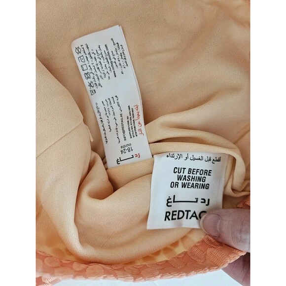 Redtag Baby Red Tag Apricot Embroidered A Line Dress 18-24 Month NWT Belt - Picture 10 of 11